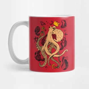 Royal Octopus - Red and Gold Mug